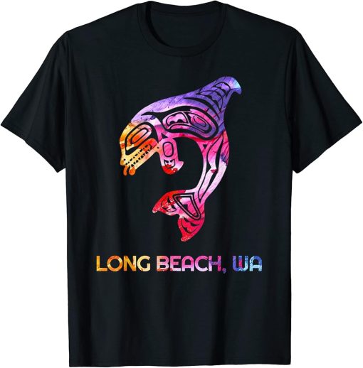 Tribal Long Beach WA Orca Killer Whale Native American T-Shirt