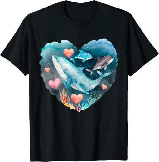 Loving Whale Ocean Sea Lover Gifts Idea Men Boys Kids Orca T-Shirt