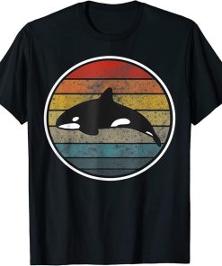 Orca Family Vintage Retro Art, Killer Whale Family T-Shirt