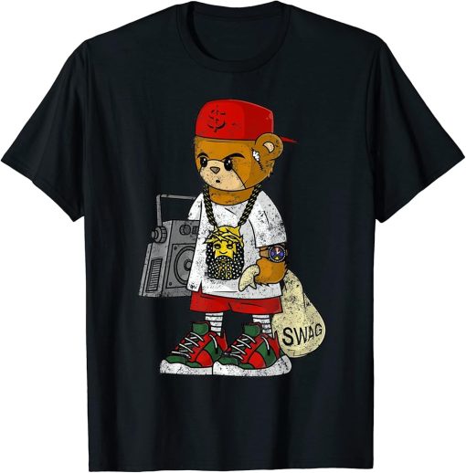 Teddy Bear Rap Hip Hop Lover Clothing Men Hipster Dope Gift T-Shirt