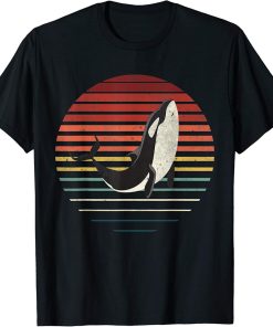 Vintage Orca Killer Whale Retro Sea Panda 80s Style Love Gif T-Shirt