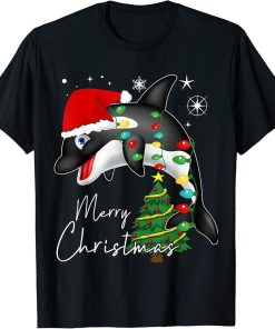 Funny Cute Orca Chritsmas Shirt T-Shirt