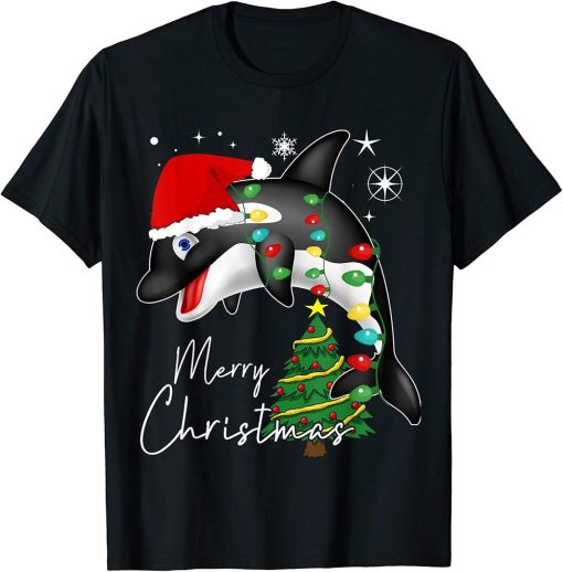 Funny Cute Orca Chritsmas Shirt T-Shirt