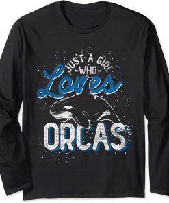 Ocean Animals Women Girls Kids Orca Long Sleeve T-Shirt