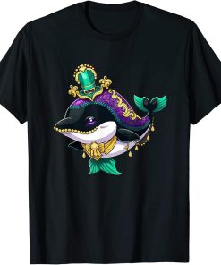 Mardi Gras King Queen Orca Whale T-Shirt