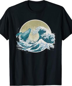 Whale Tail in Waves | Orca Ocean Great Wave kanganawa T-Shirt