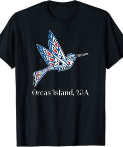 Hummingbird Native American Orcas Island WA PNW Art Birder T-Shirt