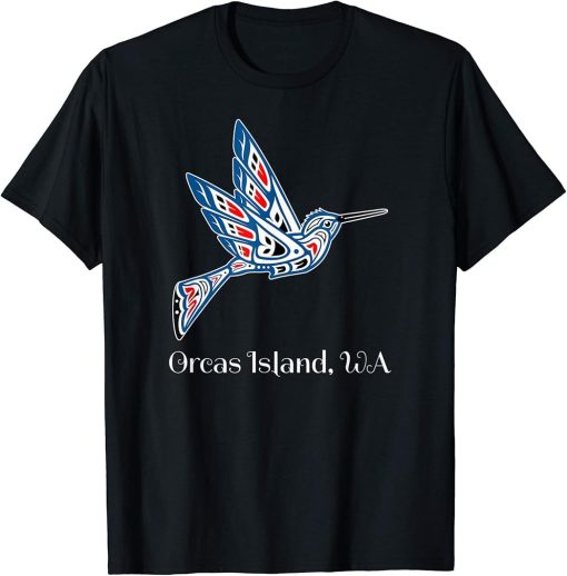 Hummingbird Native American Orcas Island WA PNW Art Birder T-Shirt